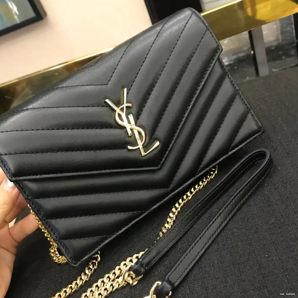 Repladies REP MATELASSÉ CHAIN CASSANDRE YSL WALLET 0706